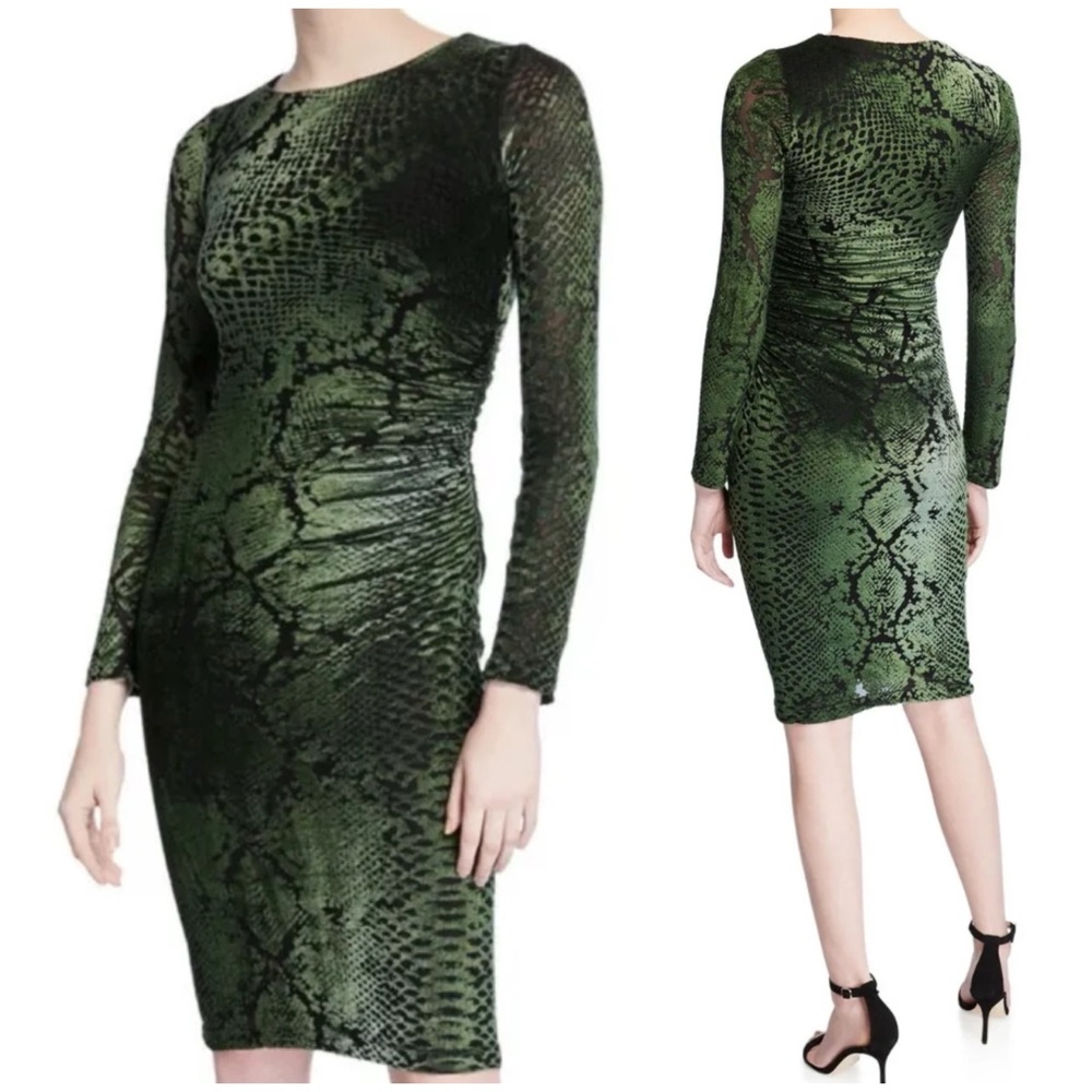 Fuzzi Shimmering Snakeskin Snake Python Print Lon… - image 1